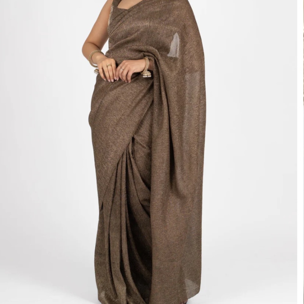 Cocoa Crush Easy Drape Saree - The Saree Room